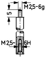 Verlängerungsstück für Messeinsatz 10mm