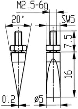 Messeinsatz Stahl Typ 20/ 5,0mm KÄFER