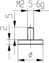 Messeinsatz Stahl Typ 11/35,0mm