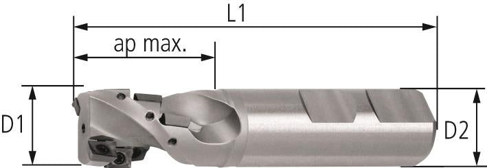 Walzenstirnfräser 90G D32Mm, Z2, Ik Für Ap.1003 2 - 9276