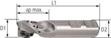 Walzenstirnfräser 90G D40Mm, Z2, Ik Für Ap.1003 2 - 9281