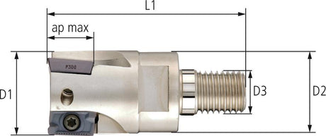 Eckfräser 90G D40Mm, Z4, Ik Für Ap. 1604 10 - 9444