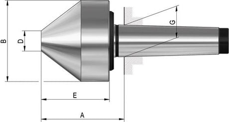 Zentrierkegel Mitlaufend 618 75 Gr.172A Mk3 Röhm - 4171