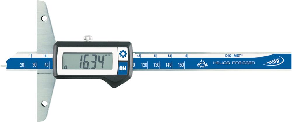 Produktbild von Helios-Preisser Tiefenmessschieber DIGI-MET 150mm IP67 mit Stift 1371416 4029713019877