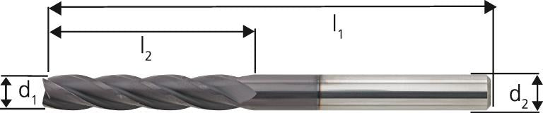 VHM Schaftfräser WN E.L. VHM 4mm TiALN Z 4