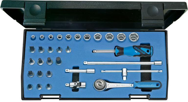 Produktbild von GEDORE Steckschlüssel-Garnitur 1/4" 20IMU-3 32-teilig 6174150 4010886617410