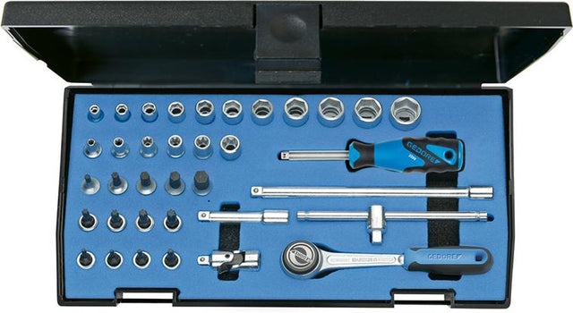 Steckschlüssel-Satz 1/4" 20ITU-3 36-teilig in Kunststoffkassette Gedore