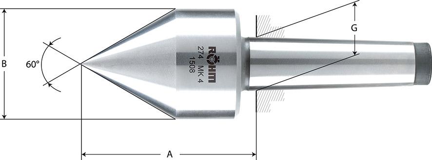 Zentrierkegel Mitlaufend 627 Gr.273 Mk3 Röhm 1 - 4156