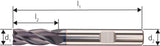 Schaftfräser DIN6527 VHM AlTiN+ Z4 30° Schaft HB 6mm