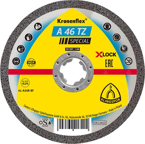 Trennscheibe A46TZ X-LOCK125x1,6mm gera. Klingspor