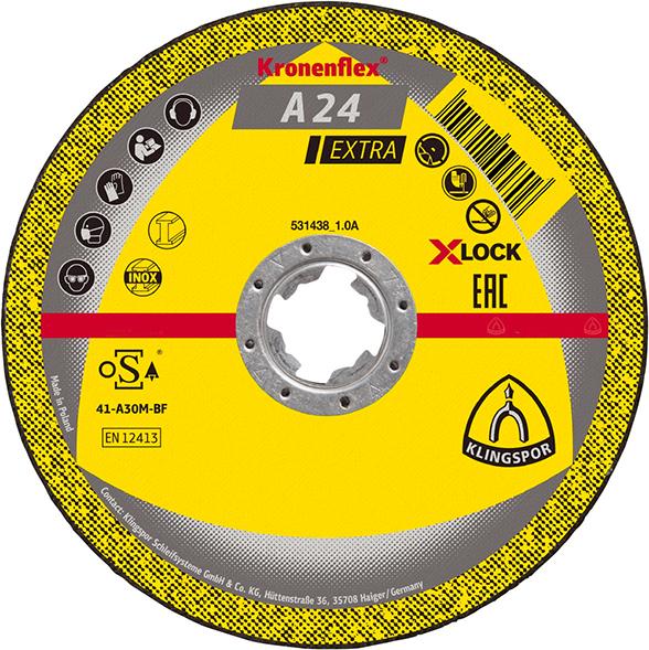 Trennscheibe A24EX X-LOCK125x2,5mm gekr. Klingspor