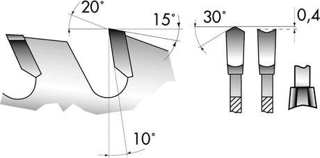 Kreissägeblatt HW-DH p. 303X3,2X30-60Z FORUM