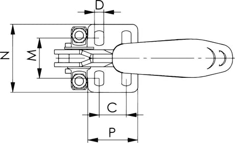 Verschlussspanner 6848V Vertikal Gr.3 Amf 2 - 8433