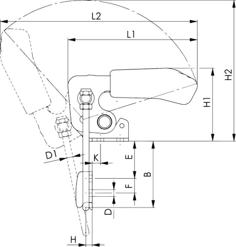 Verschlussspanner 6848V Vertikal Gr.3 Amf 1 - 8432