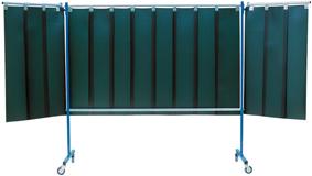 Produktbild von SINOtec TransFlex Schutzwand einteilig rot-or Lamelle 1300x300x2 10001211 4332163836520