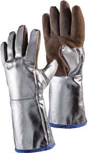 Produktbild von JUTEC Hitzeschutzhandschuhe Sebatanleder Alu 38 cm H05LA238-W2 4030971042651