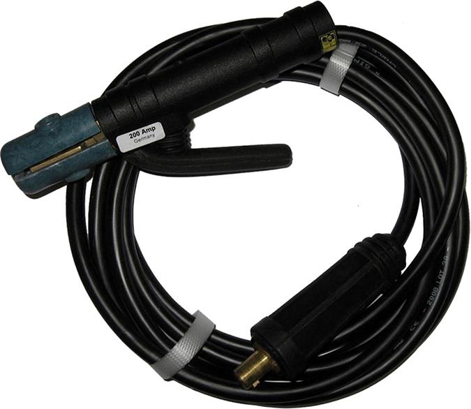 Welding cable set with E-holder 5 m 200 A (35-50 qmm) rubber