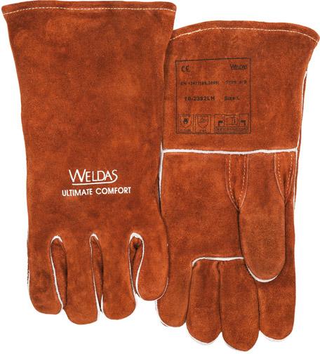 Produktbild von Weldas Schweißerhandschuhe braun Größe L,46cm 1 Paar 10-2392/18L 8718564520668