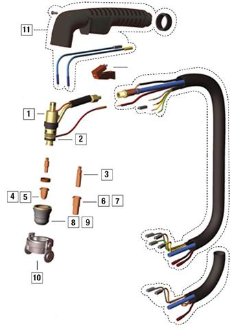 Produktbild von Trafimet Elektrode lang S45 (10er Pack) PR0106 8028485031298