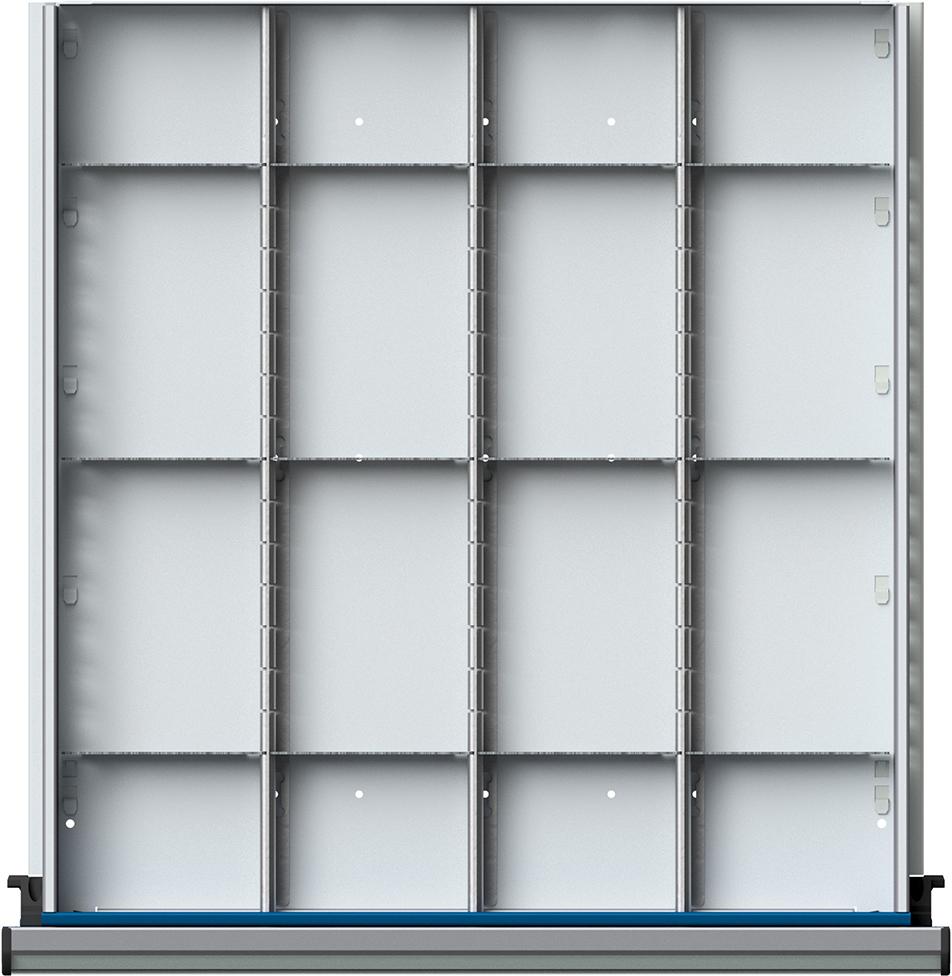 Produktbild von Anke Schubladeneinteilungssatz für FH 90-150mm 1/4 Teilung für Schublade B500xT540 mm 901909 4014641061548