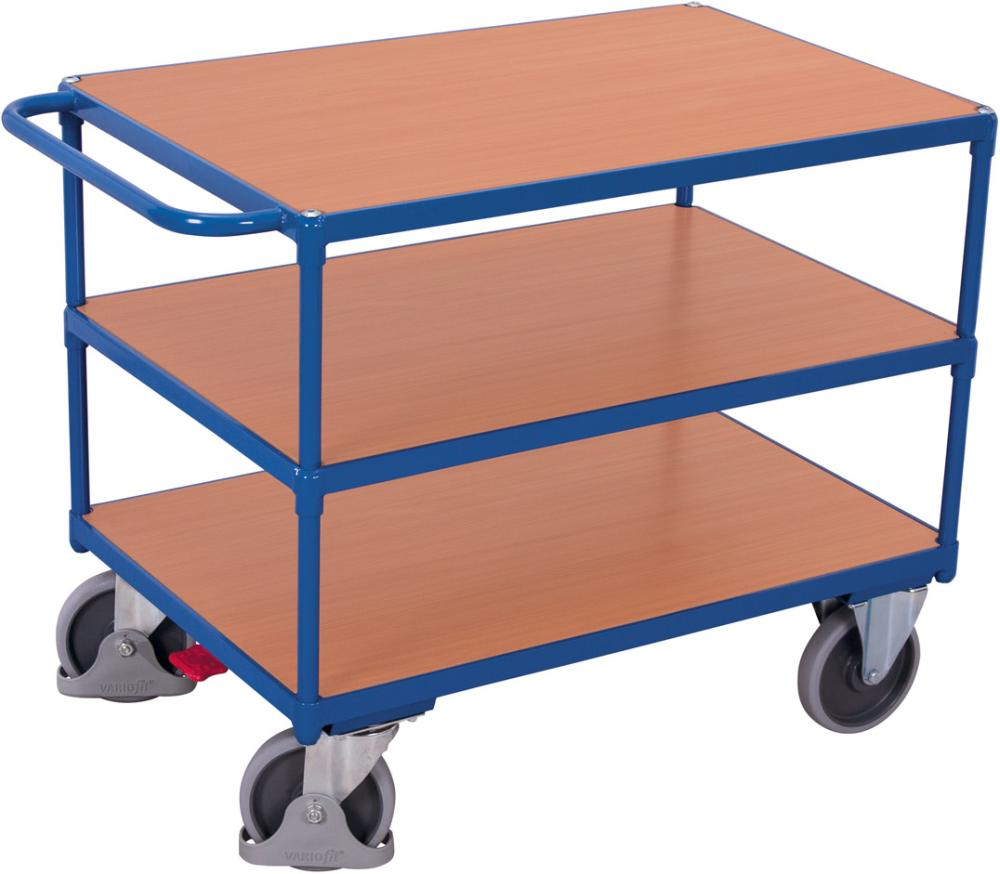 Produktbild von VarioFit Tischwagen schwer 3 Ladefläche 850x500 sw-500.650 4035694000186