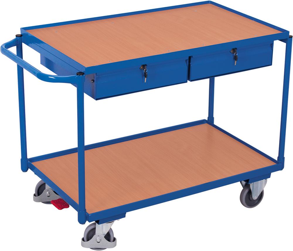 Produktbild von VarioFit Tischwagen 985x590 2 Schubladen Griff waagerecht sw-600.504 4035694001183