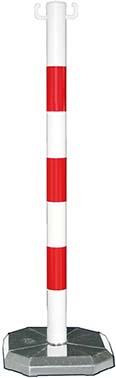 Produktbild von Urbanus Kettenpfosten Kunststoff schwer weiss/rot 2-13-048-13-0007 4050576098679