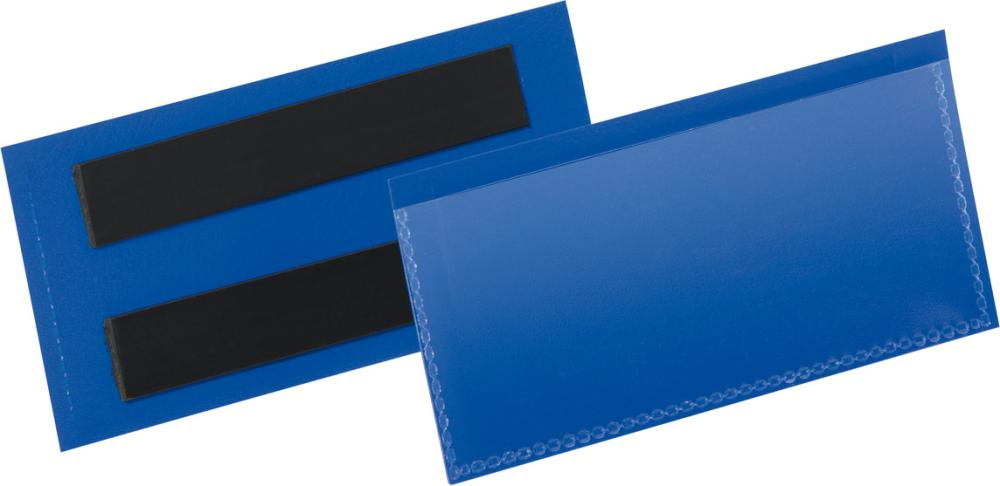 Produktbild von VARIO Etikettentasche B100xH38 mm blau magnetisch VE 50 Stück 174107 4005546109008