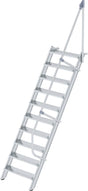 Alu-Treppe 60 Grad 10 Stufen B 800 mm lichte Höhe 2420 mm Ausladung 1626 mm