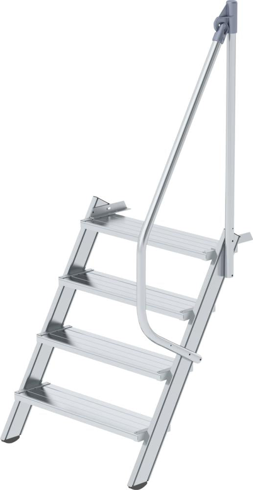 Alu-Treppe 60 Grad 4 Stufen B 800 mm lichte Höhe 970 mm Ausladung 811 mm