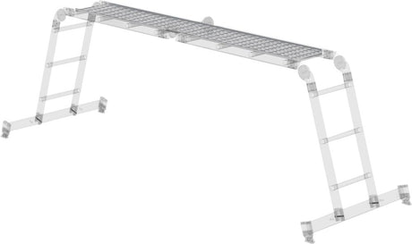 Alu-Riffelblechbelag mittig klappbar für Vielzweckleiter 2x3 + 2x4