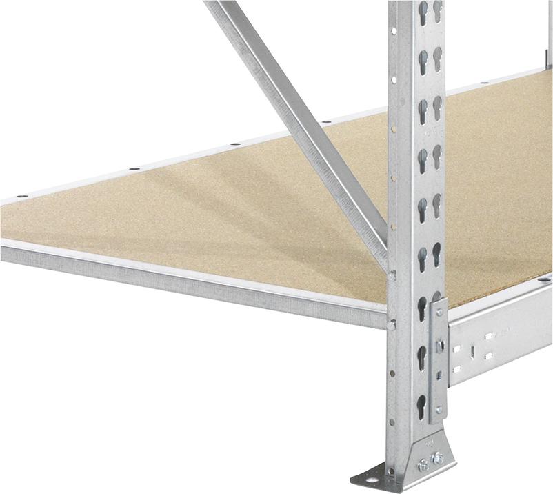 Weitspannregal MINI-RACK B2600xT650xH2500 mm Anbaufeld 4 Spanplatten Fachlast 490 kg