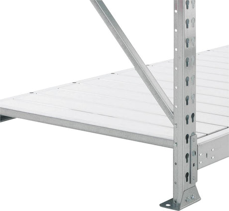 Weitspannregal MINI-RACK B2600xT1050xH2500 mm Anbaufeld 4 Stahlpaneele Fachlast 490 kg