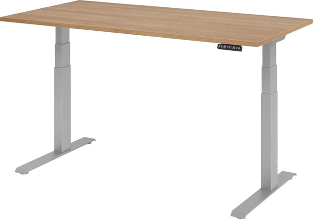 Schreibtisch XDKB16 160 x 80 cm Nussbaum, 25 mm dick ABS-Dickkante