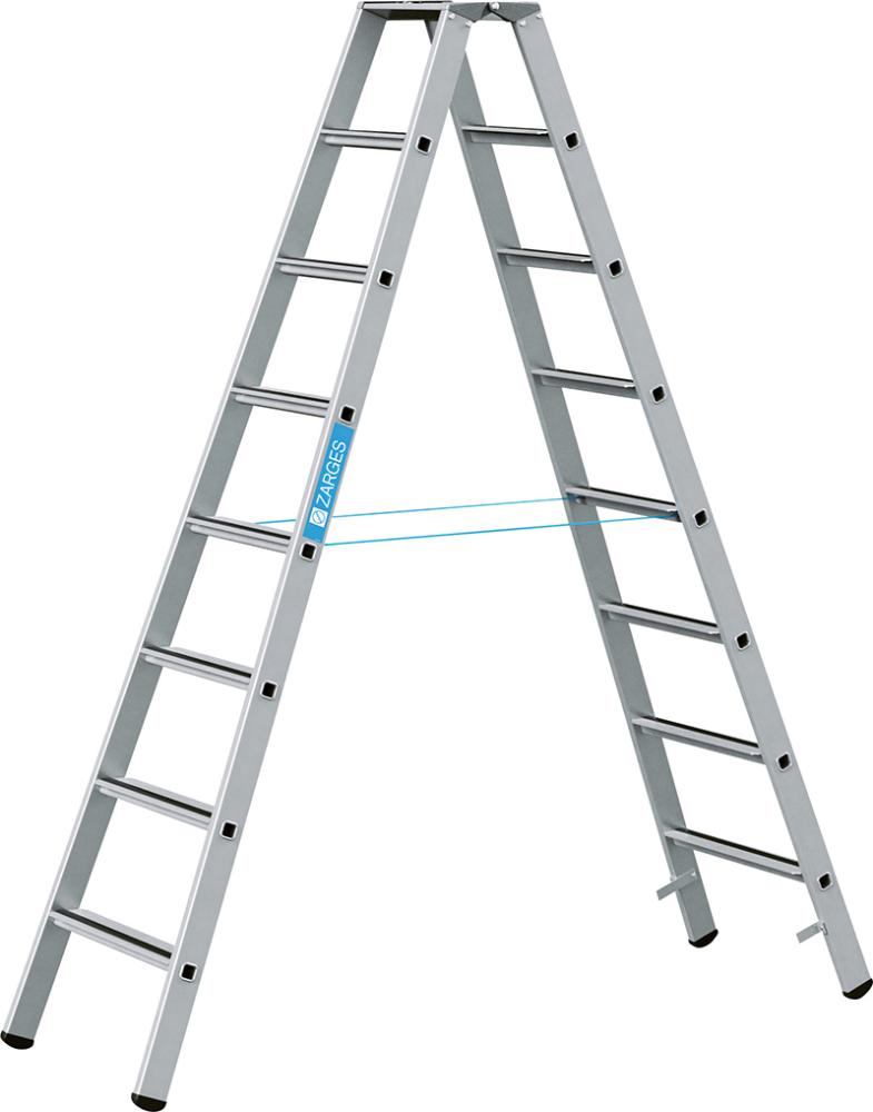 Produktbild von ZARGES Stufenleiter Saferstep B 2x8 Stufen Leiterlänge 2,27 m Arbeitshöhe 3,60 m 41308 4003866413089