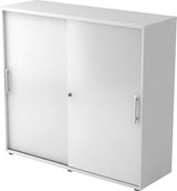 Schiebetürenschrank 1200x400x1100 Weiss/Weiss