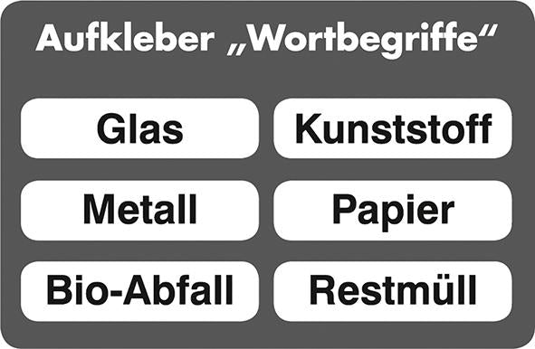 Produktbild von Stumpf Aufkleber-Set 6-teilig 70x300mm für Wertstoffsammler 5408880 4053569851497