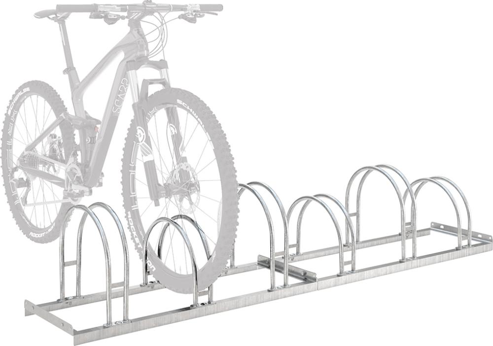 Fahrrad-Bogenparker einseitig, verzinkt L 2100 mm, 6 Plätze