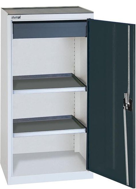 Werkzeugschrank S3000 RAL 7035/7016 1 Schublade 100 mm 2 Wannenböden