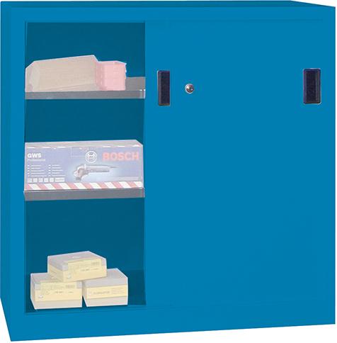 Schiebetürenschrank 1000/400/1000 gepulvert RAL 7035/5012