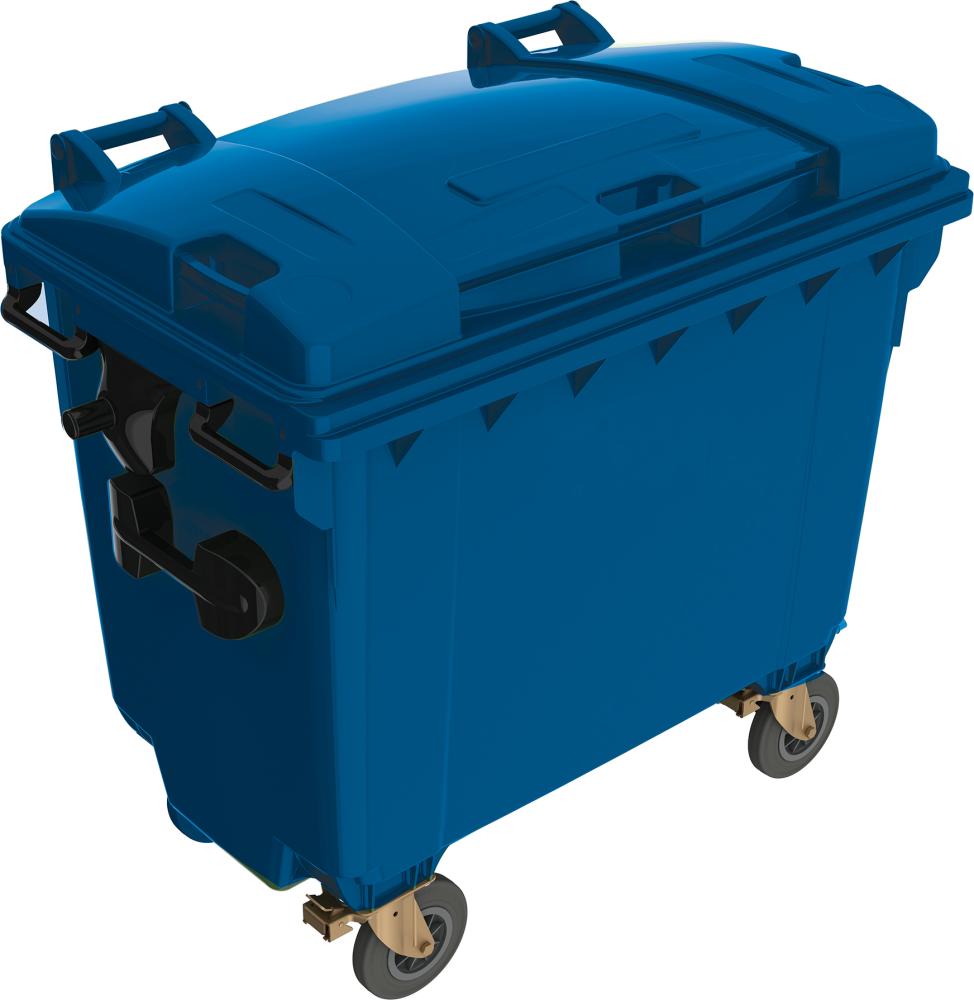 Müllcontainer 660 l Kst. Flachdeckel blau