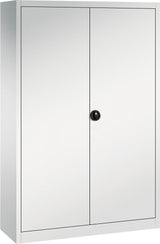 Flügeltürenschrank FORUM 4 Böden, 110kgTraglast H1950xB1200xT600mm RAL 7035/7035