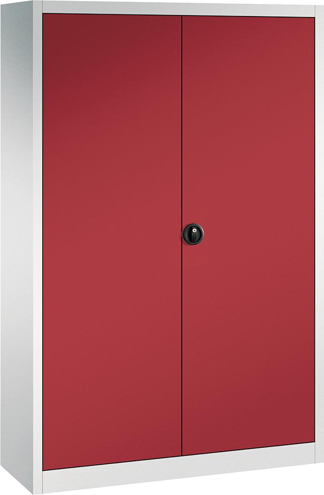 Flügeltürenschrank FORUM 4 Böden, 110kgTraglast H1950xB1200xT600mm RAL 7035/3003