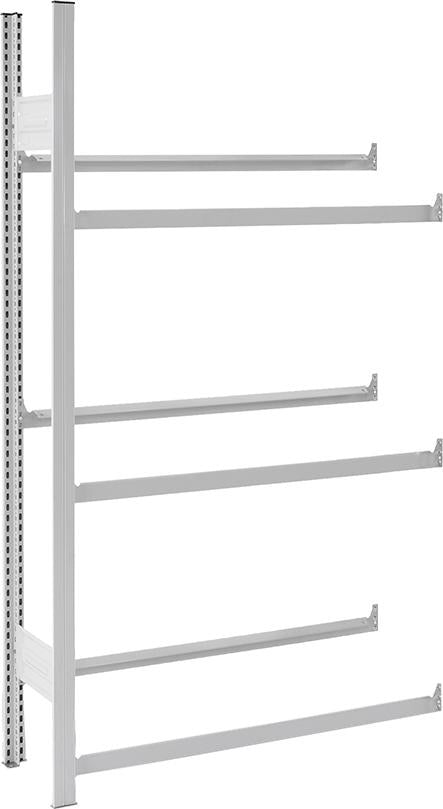 Anbauregal m.6 Traversen für Getränkekisten 1750x335x1010RAL7035