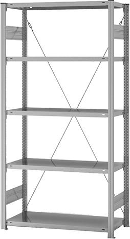 Grundregal Edelstahl 5 Böd. 2000x400x1000 mm