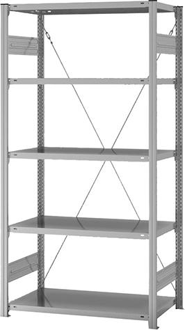 Grundregal Edelstahl 5 Böd. 2000x500x1000 mm