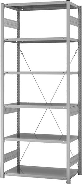 Grundregal Edelstahl 6 Böd. 2500x500x1000 mm