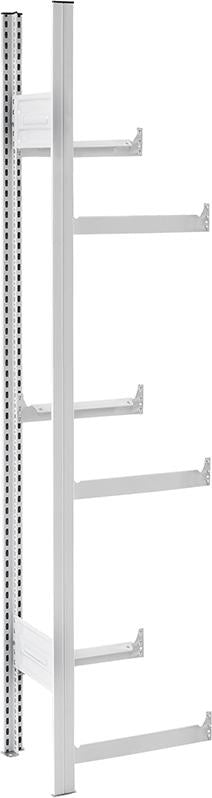 Anbauregal m.6 Traversen für Getränkekisten 1750x335x510RAL7035