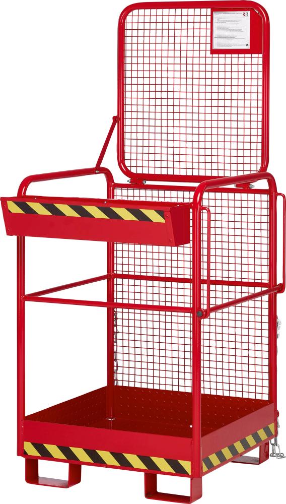 Arbeitskorb Typ RAK-One 800x800x1900 mm Traglast 240 kg RAL 3000 feuerrot