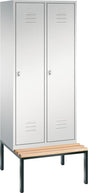 Produktbild von C+P Garderobenschrank Classic B810xT500xH2090 mm RAL 7035 2 Abteile mit untergebauter 8050-22 4332163330745